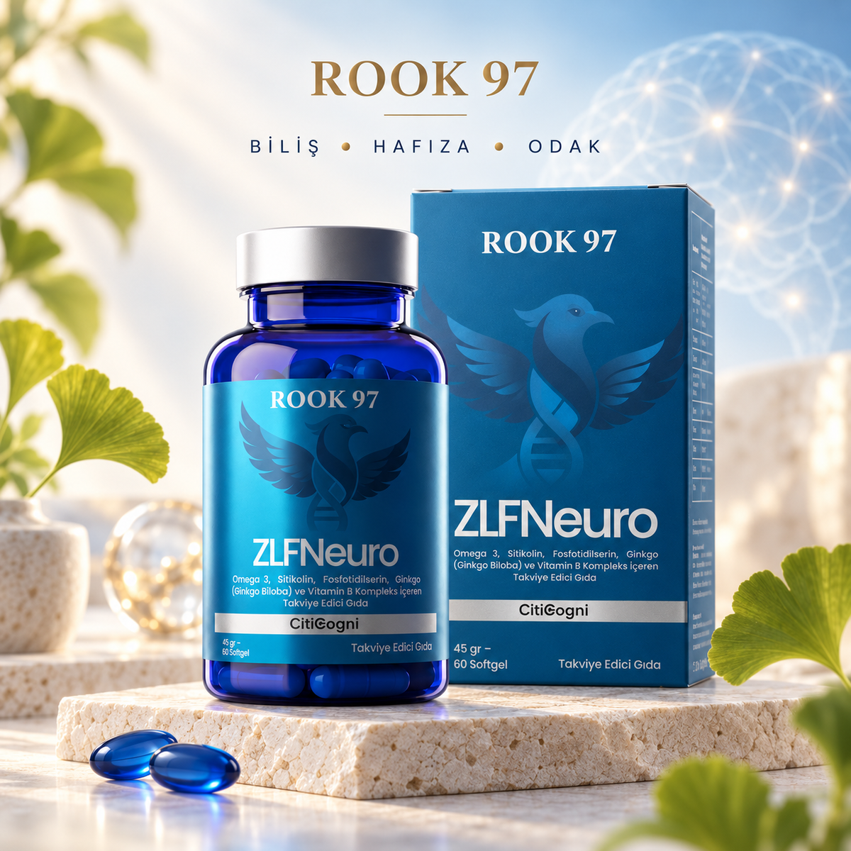 ZLF Neuro – Omega-3, Sitikolin ve Fosfatidilserin İçeren Gelişmiş Bilişsel Destek Formülü