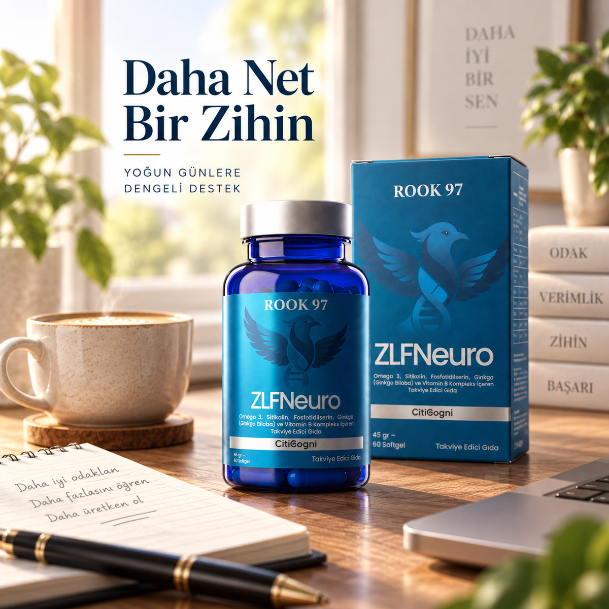 ZLF Neuro – Omega-3, Sitikolin ve Fosfatidilserin İçeren Gelişmiş Bilişsel Destek Formülü
