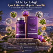 ZLF Zen Saffr’Activ® Safran, L-Teanin, 5-HTP ve Magnezyum Bisglisinat İçeren Çok Katmanlı Formül