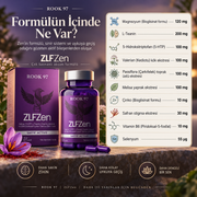 ZLF Zen Saffr’Activ® Safran, L-Teanin, 5-HTP ve Magnezyum Bisglisinat İçeren Çok Katmanlı Formül